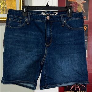 Seven7 Men's Dark Blue Denim Shorts